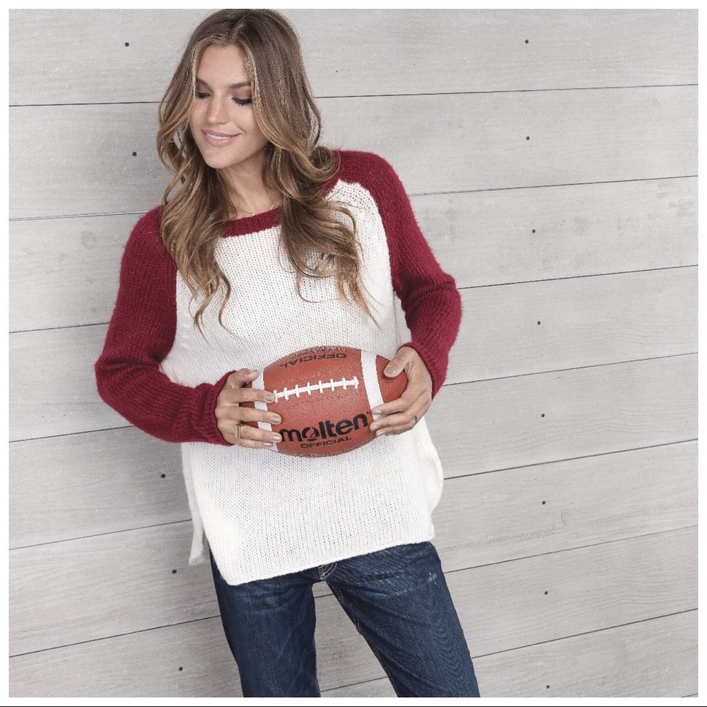 Two-Tone Raglan Sweater